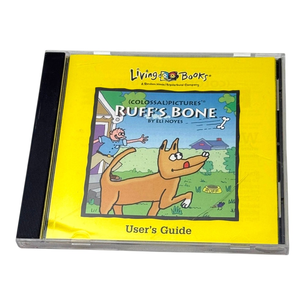 Living Books PC CD-ROM Ruff Bone Reading Software Vintage 90s Windows 95